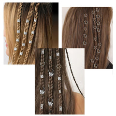 JUCCPUL silver crown charm adds elegant braids detail