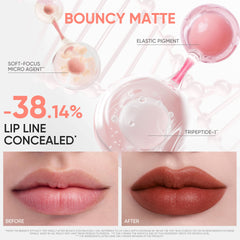 Judydoll Cushion Matte Lip Cream aplicado con precisión para labios definidos