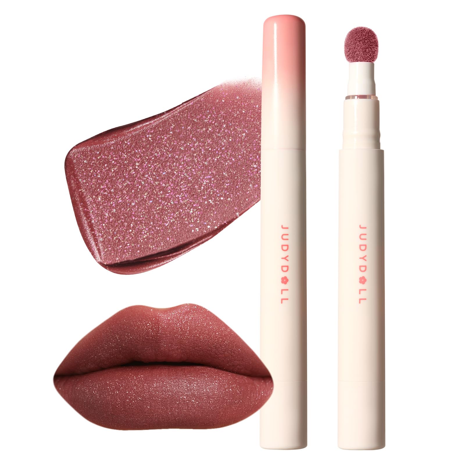 JUDYDOLL Cushion Matte Lip Cream en tono higo polvoriento, color duradero para todo el día