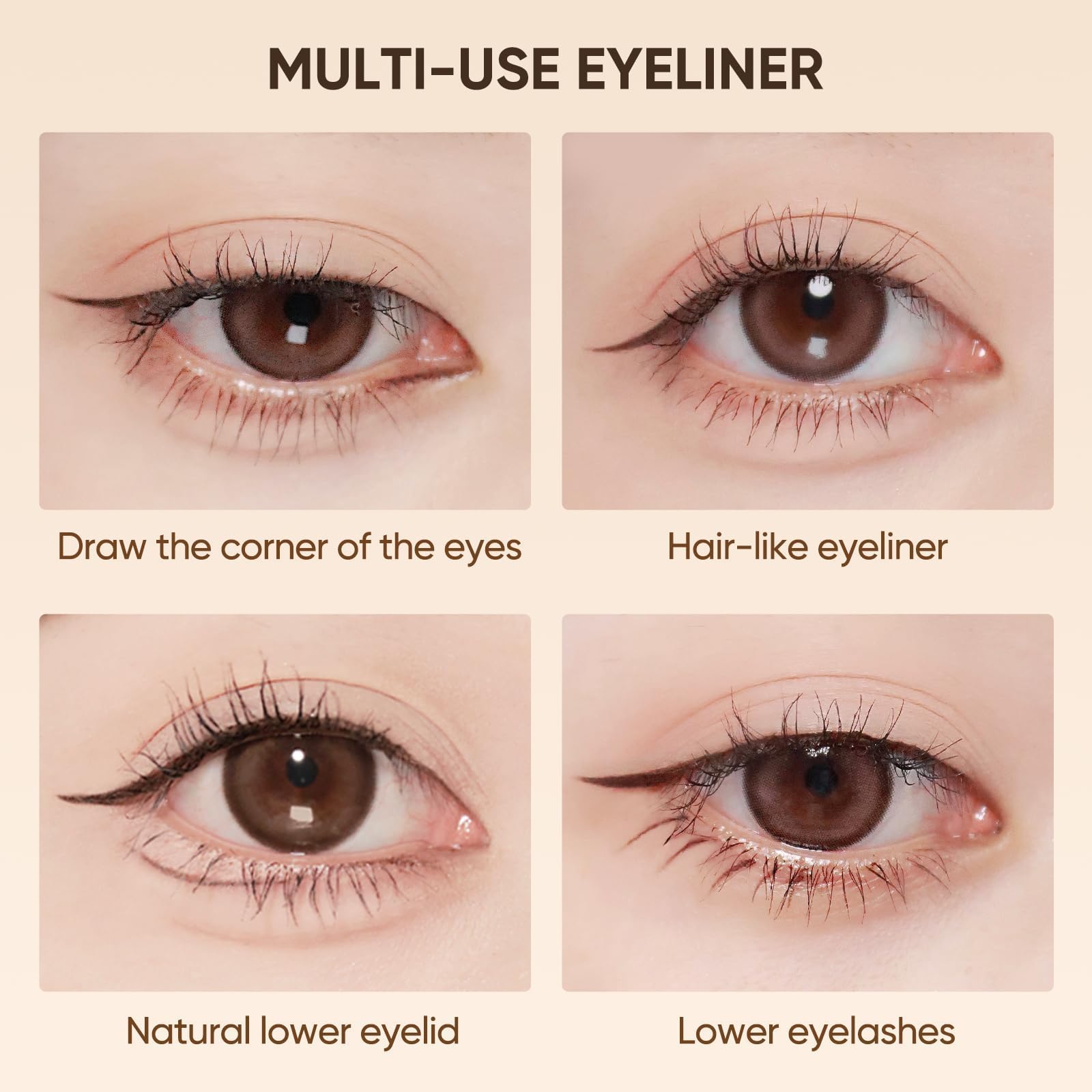 Delineador JUDYDOLL ofrece negro intenso para un look marcado.