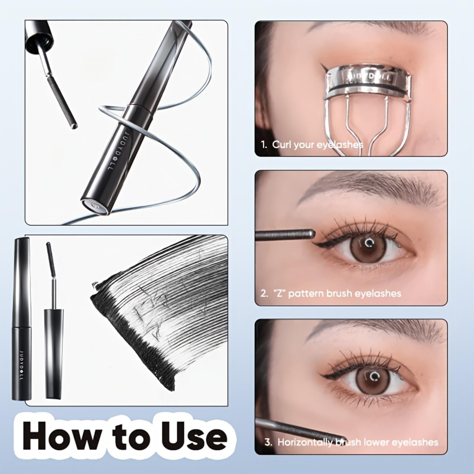 Judydoll Mascara envase compacto para llevar contigo.