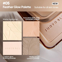 Polvo cremoso de JUDYDOLL para un acabado suave y difuminado.