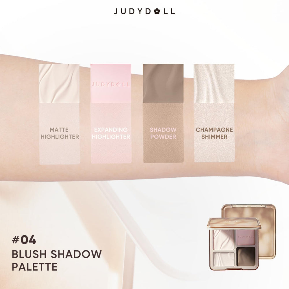 JUDYDOLL Paleta dos iluminadores: brillo suave para resaltar rasgos