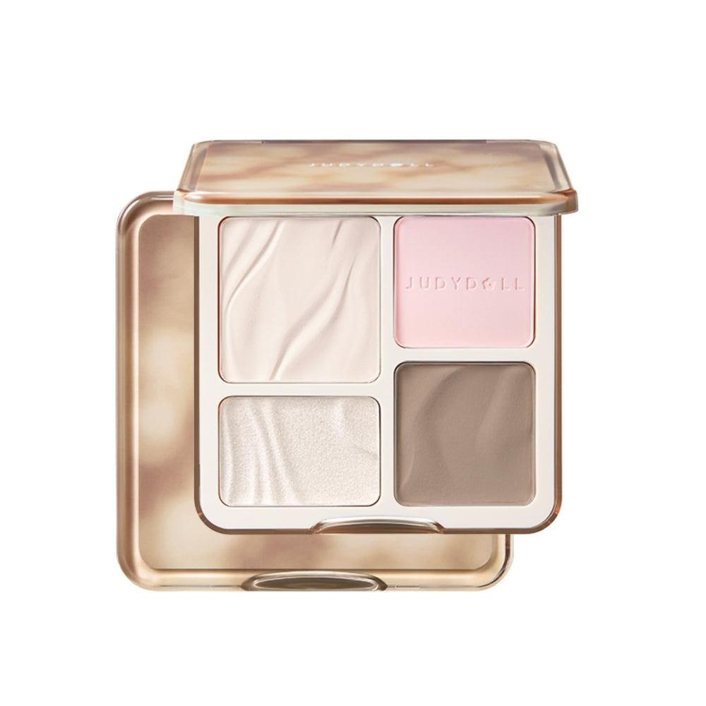 JUDYDOLL Paleta iluminador-contorno: versátil para acabado natural en pieles diversas