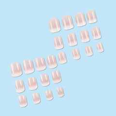 Juggssa glossy full-cover nails provide a natural look and quick at-home manicure.