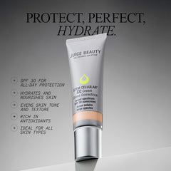 Juice Beauty Stem Cellular CC Cream SPF 30 texture closeup on creamy blendability