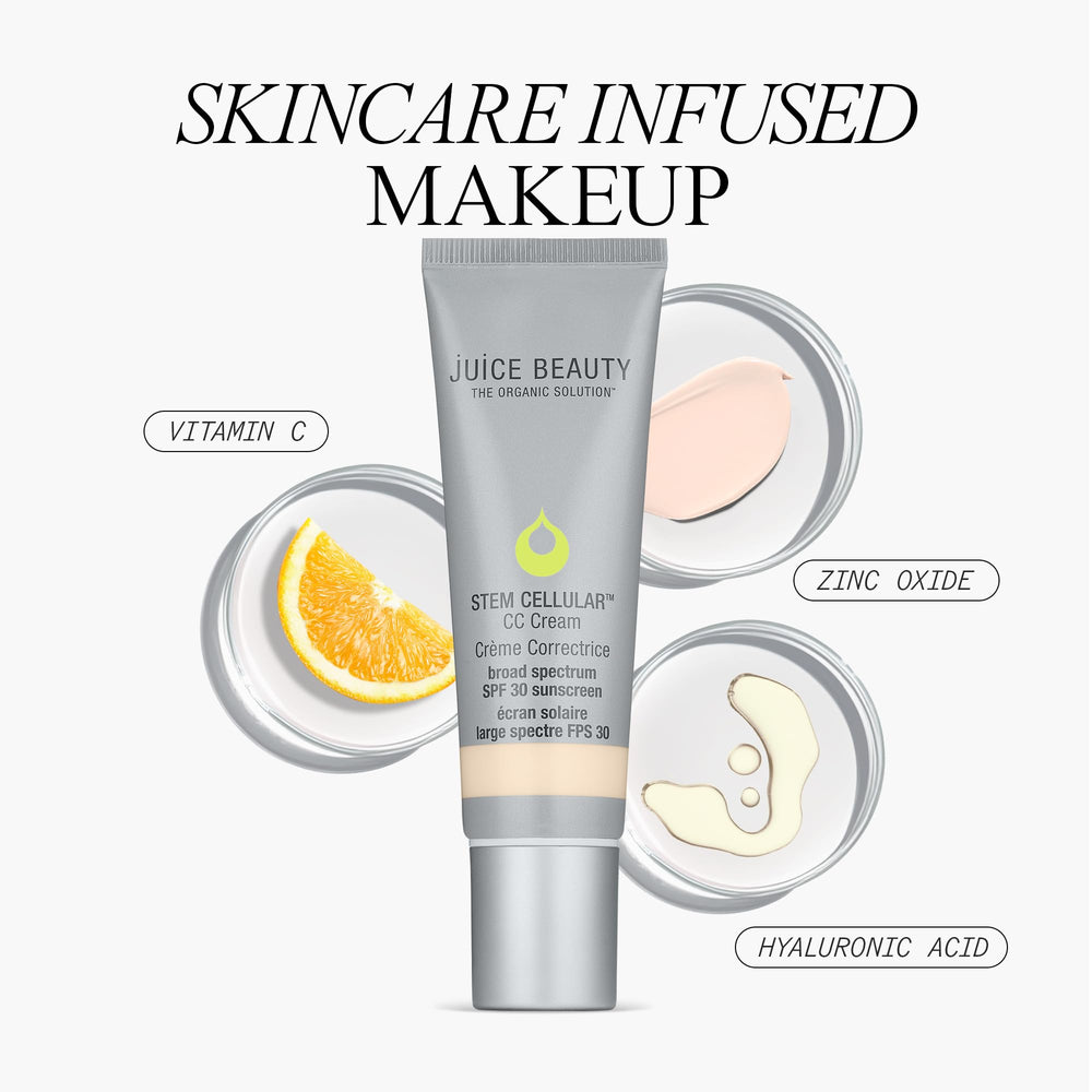 Juice Beauty Stem Cellular CC Cream SPF 30 vegan cruelty-free label indicates ethical skincare
