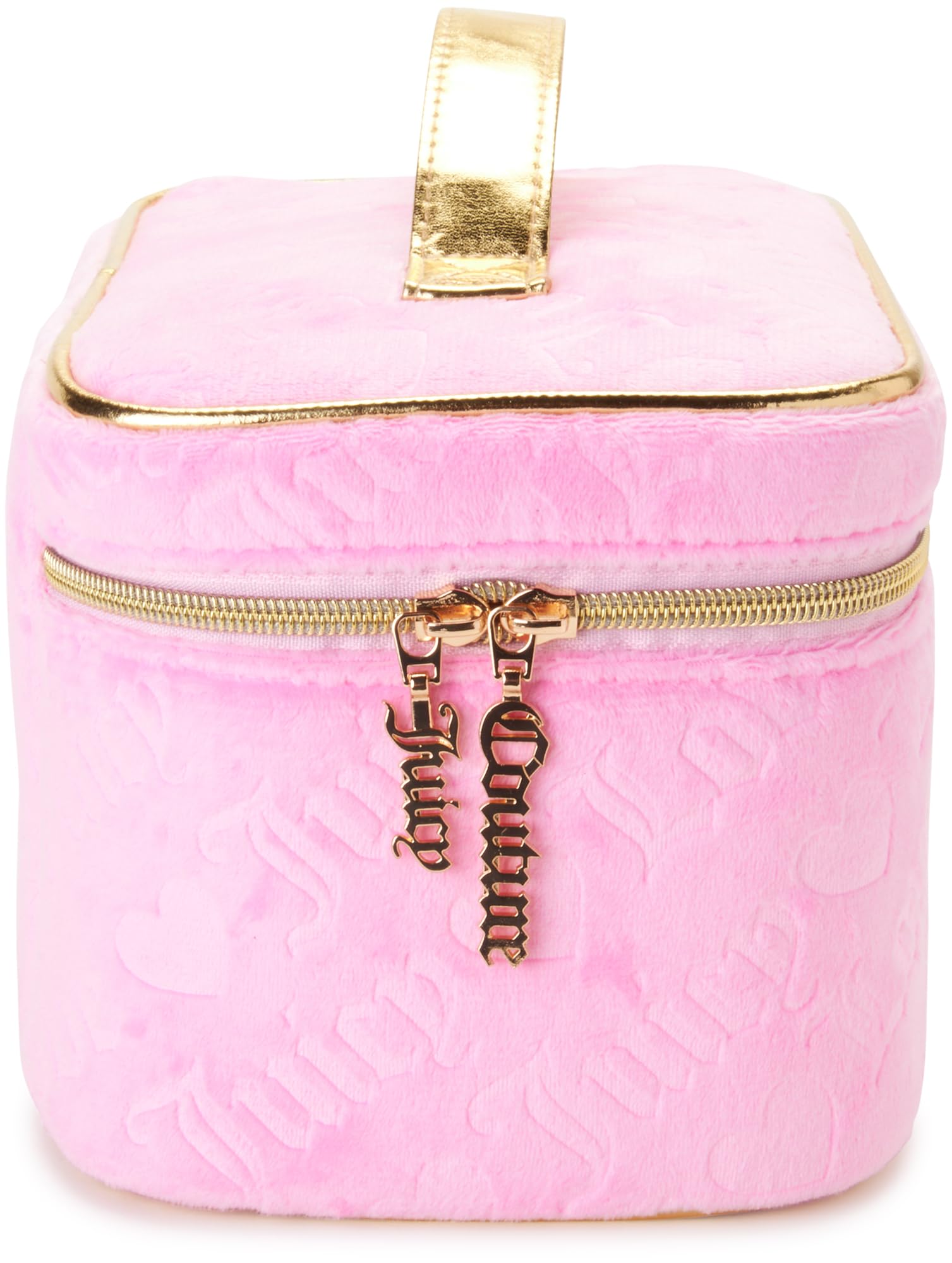 Juicy Couture spacious organizer fits brushes, bottles and self-care items.
