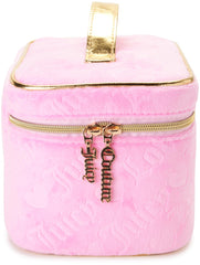 Juicy Couture spacious organizer fits brushes, bottles and self-care items.