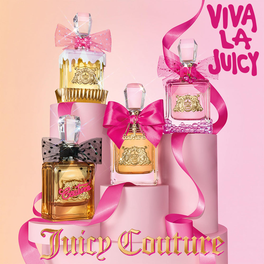 Juicy Couture Viva La Juicy Sucré bottle captures creamy sweetness for playful daytime moments.
