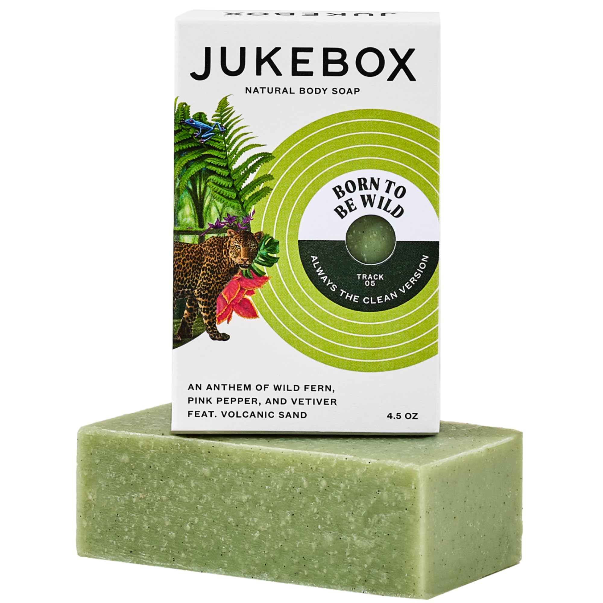 JUKEBOX Born to Be Wild soap with wild fern scent for a refreshing shower