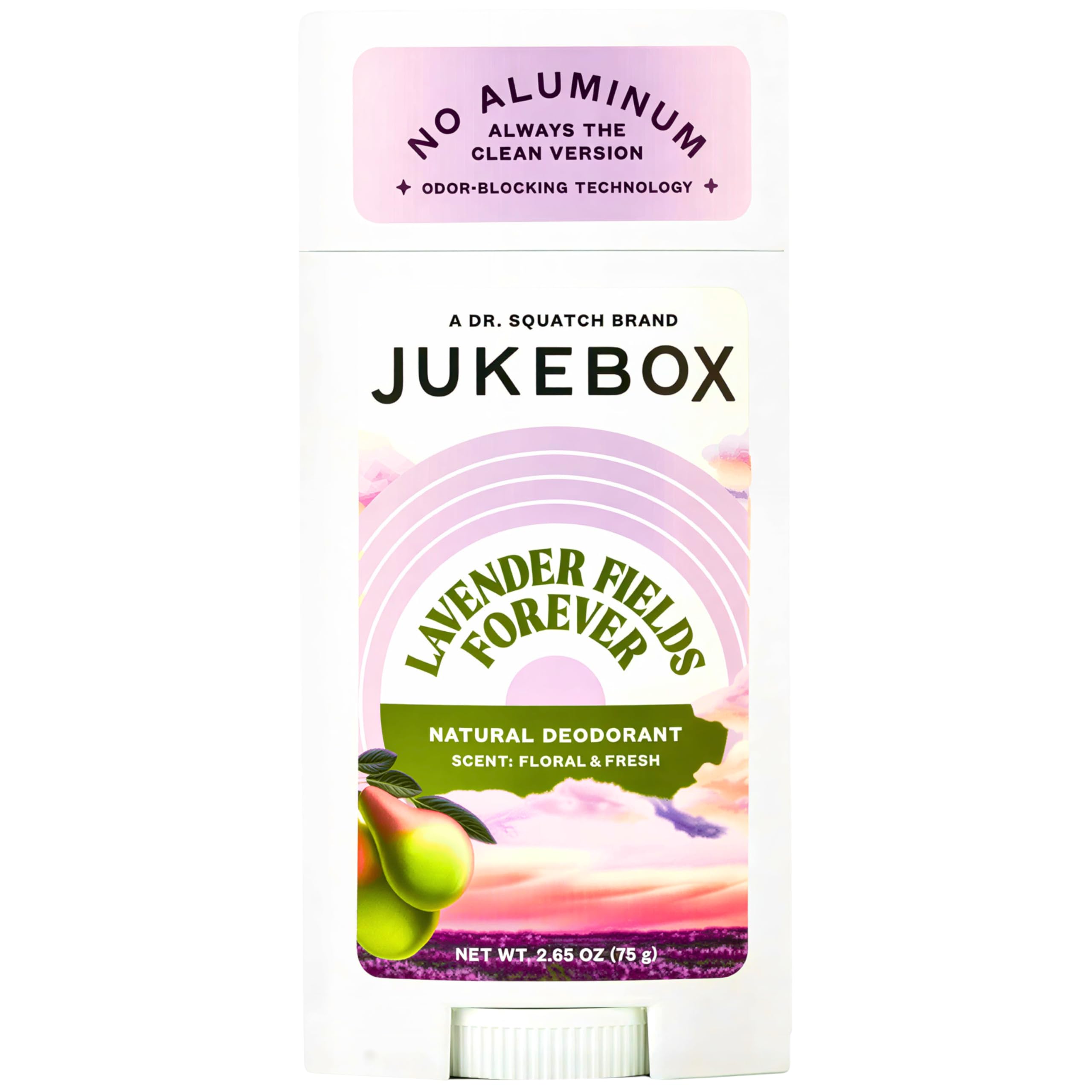 Desodorante JUKEBOX para mujeres con lavanda-campo, aroma floral y frescura duradera.