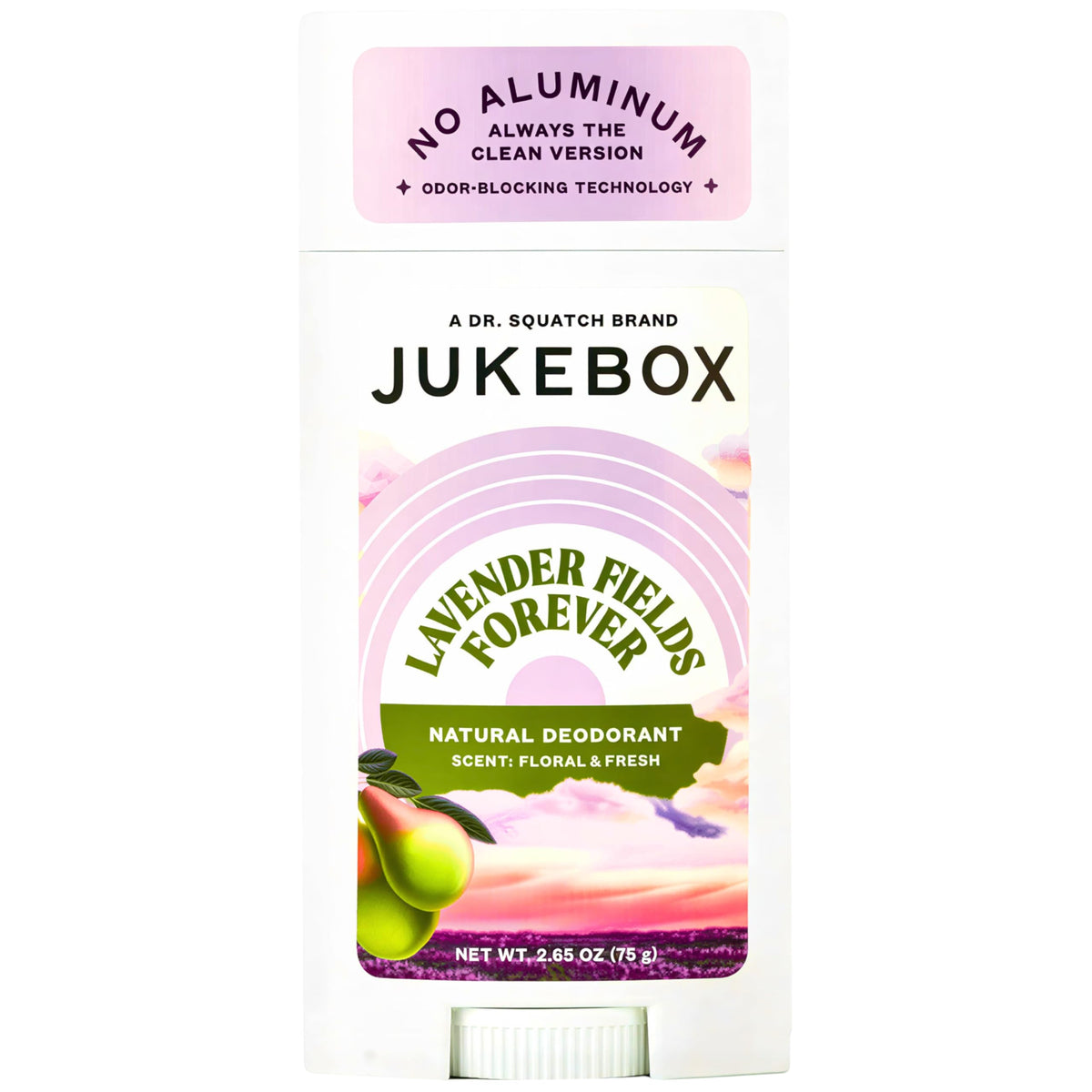 Desodorante JUKEBOX para mujeres con lavanda-campo, aroma floral y frescura duradera.