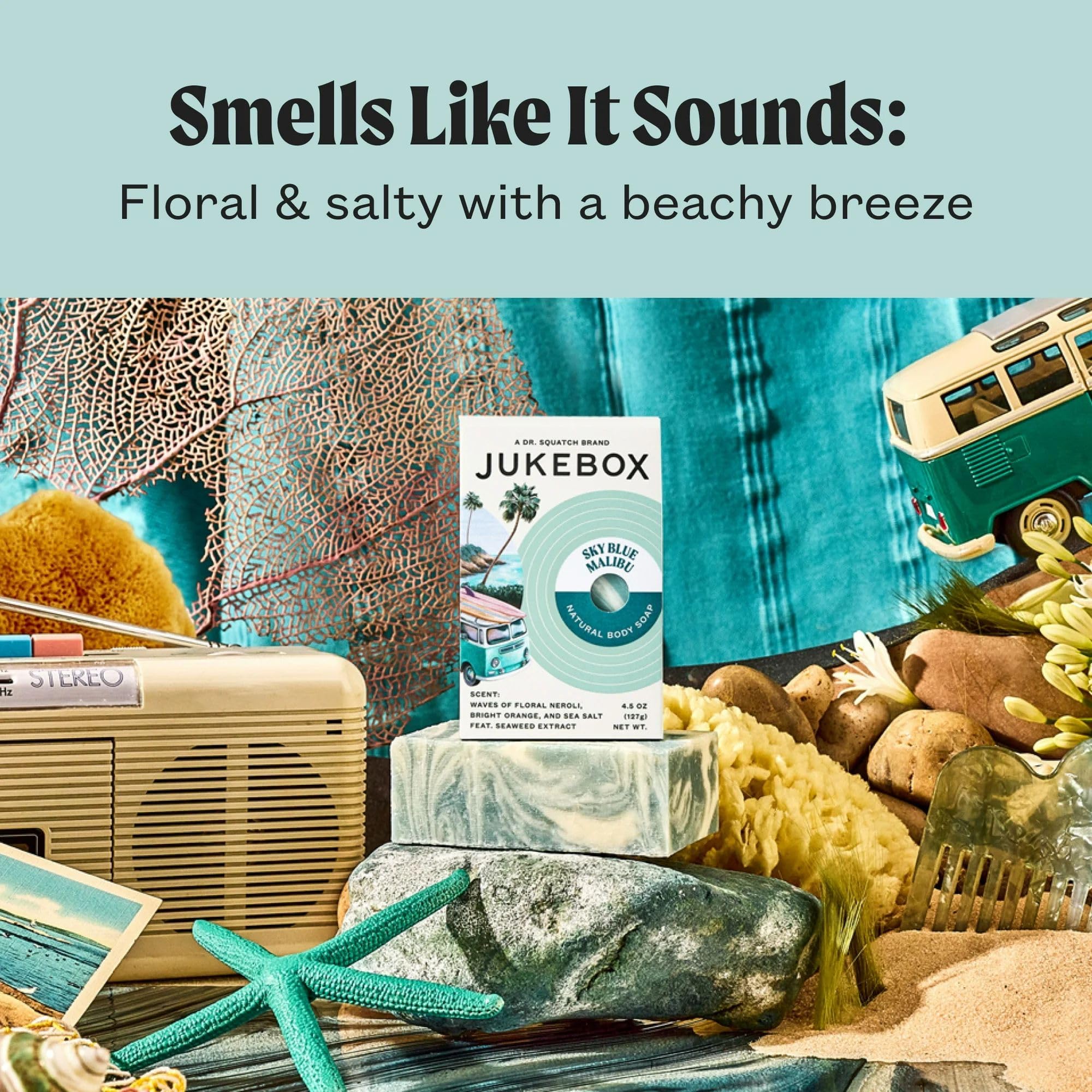 Washing with JUKEBOX Malibu soap in a shower for a spa-like routine