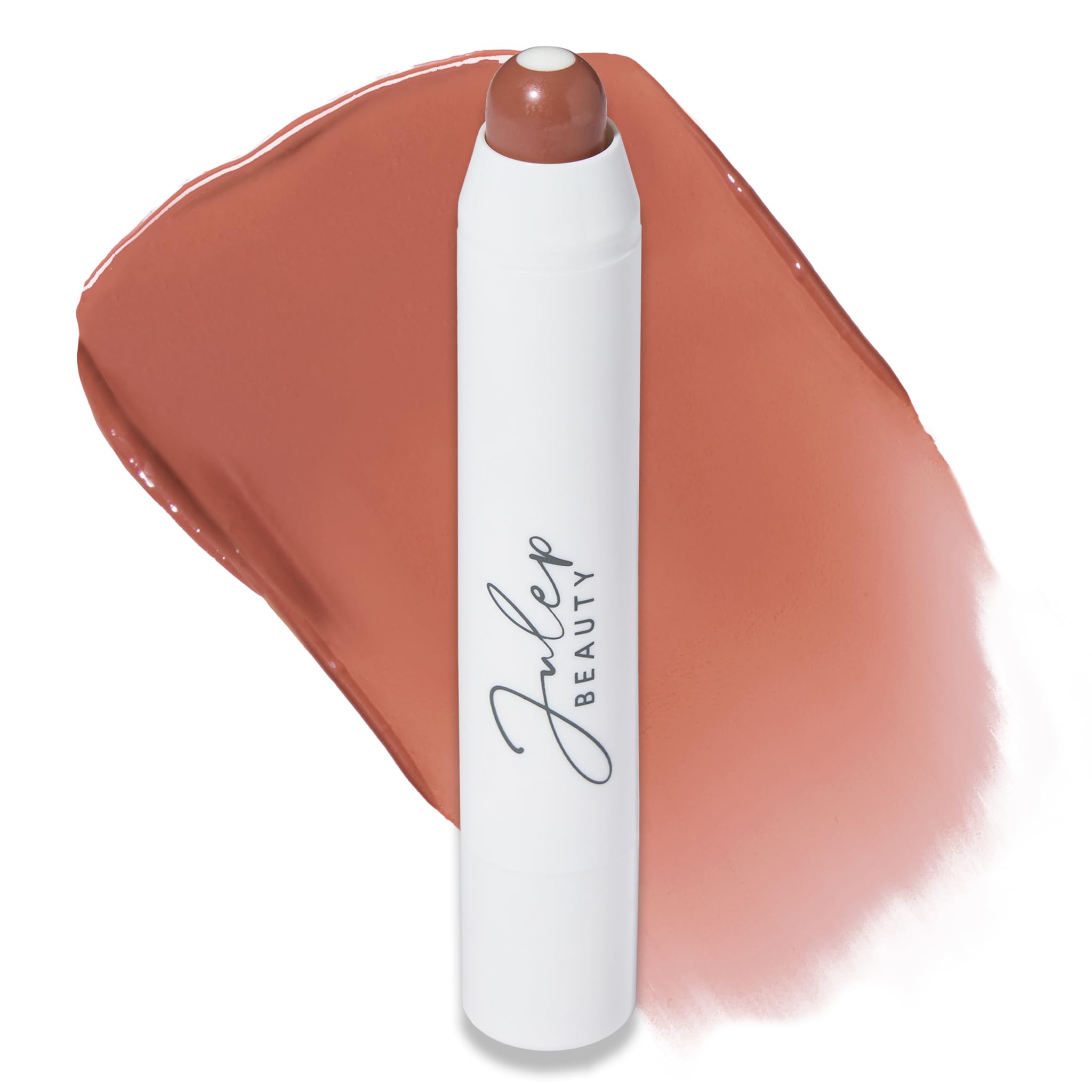 Julep bálsamo labial Cashmere Nude con tinte para labios hidratados y brillo suave.