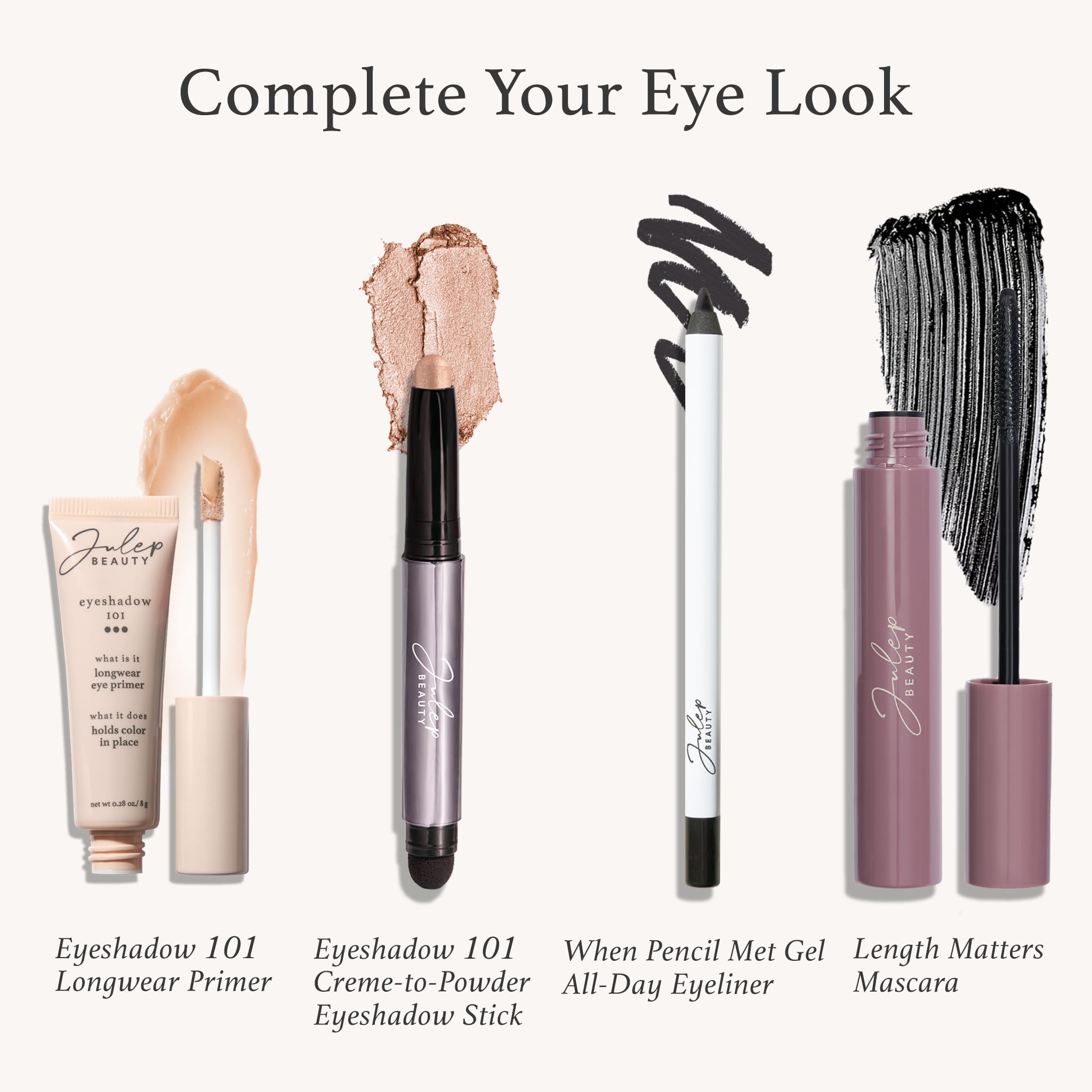 Julep Eyeshadow 101 long-lasting color stays vibrant from morning to night.
