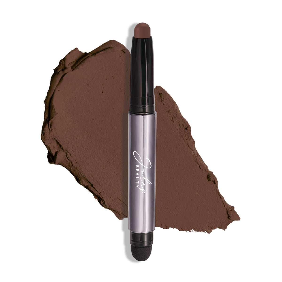 Julep Eyeshadow 101 Mocha Matte swatches show rich brown payoff and creamy texture.