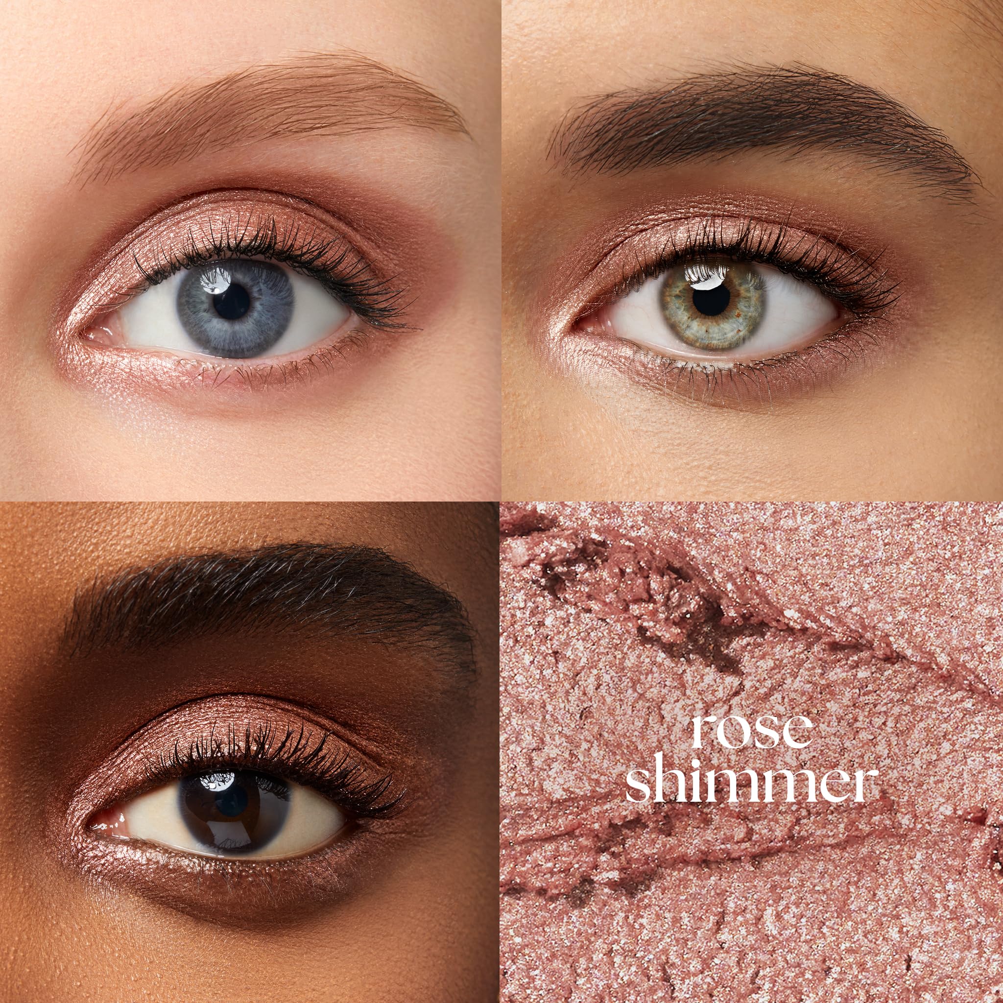 Difuminador integrado facilita una aplicación suave con Julep Eyeshadow 101 Rose Shimmer.