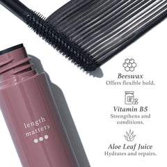 Close-up of Julep Length Matters brush defining each lash for length.