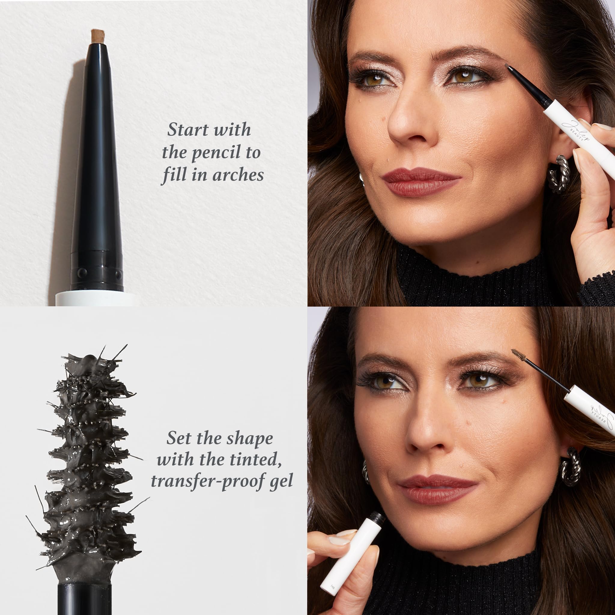 Julep tinted brow gel application providing shape and color