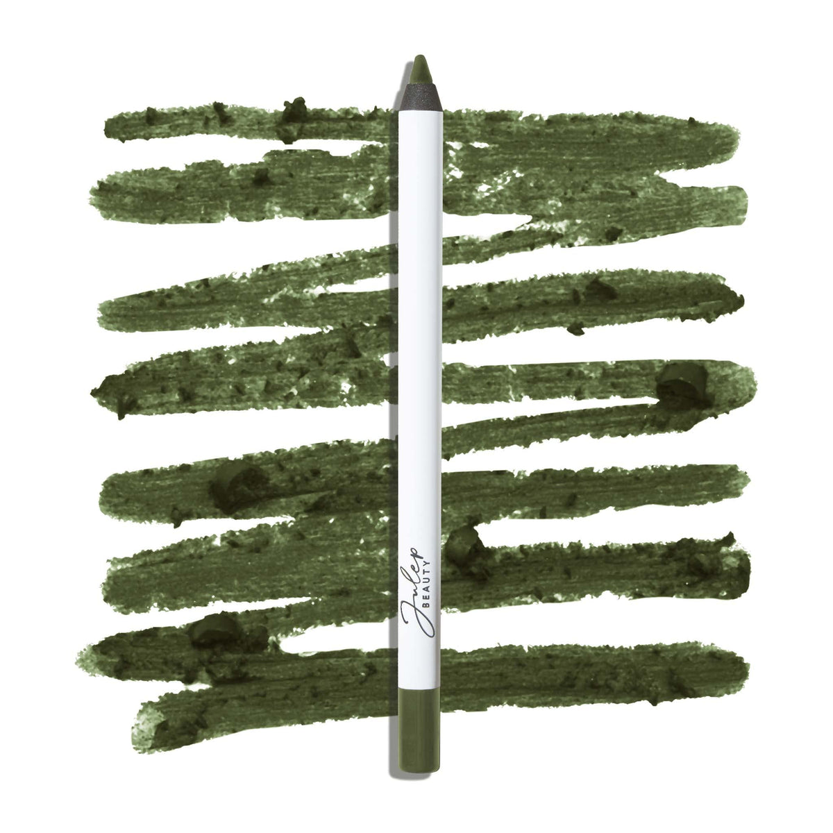 Delineado en verde camuflado mate de Julep, duradero y a prueba de transferencia.