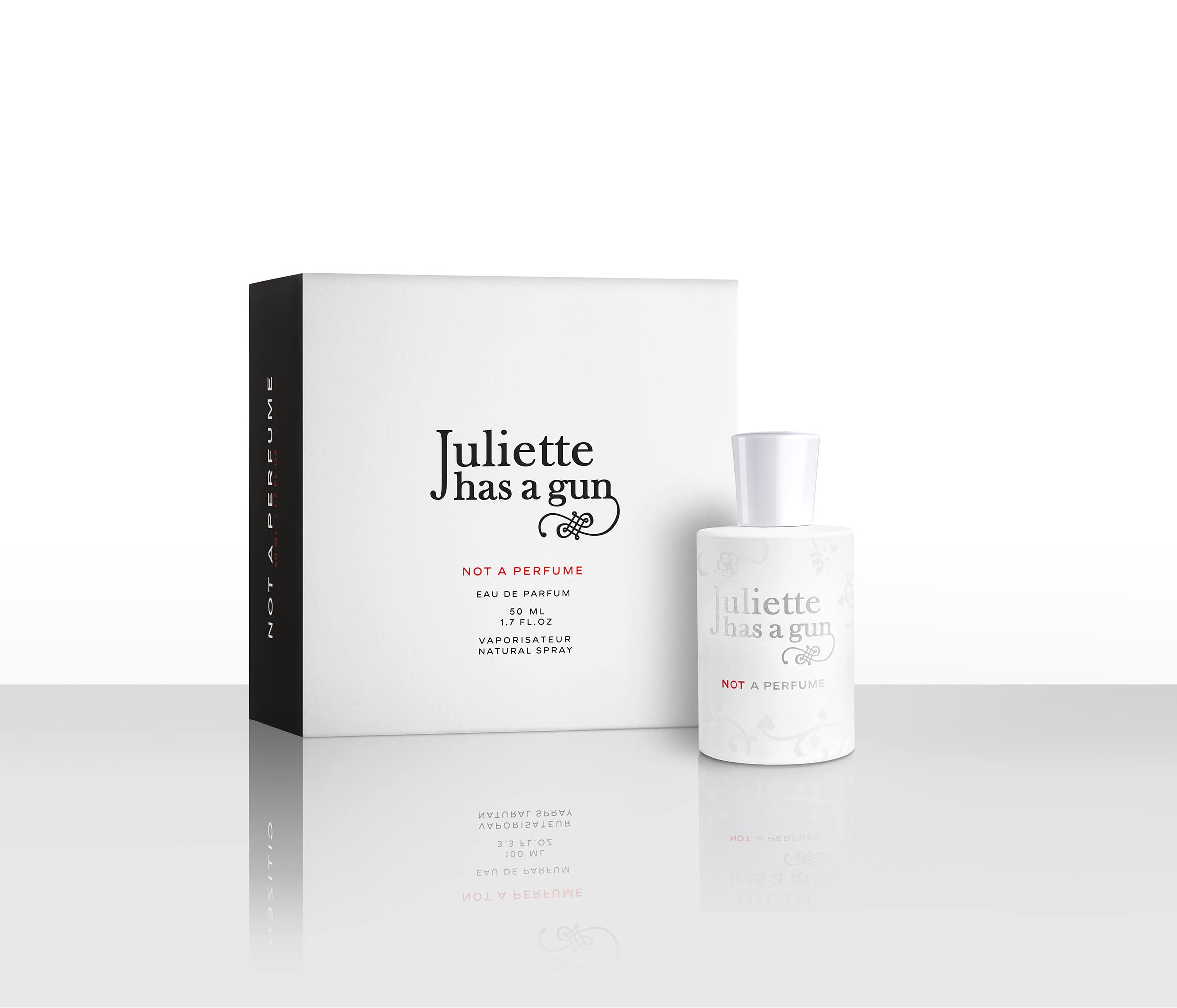 Not A Perfume bottle tilt shows clean lines and compact design
