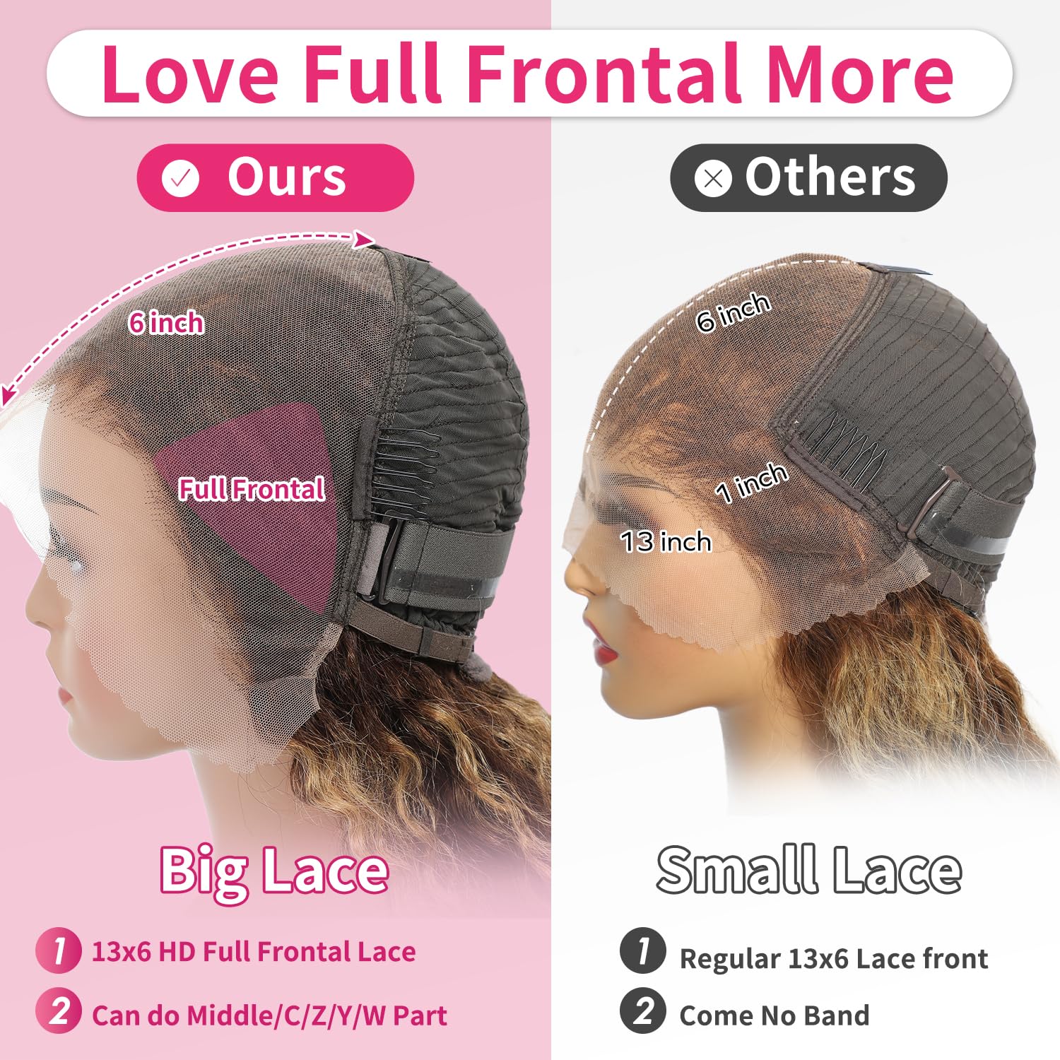 Jumida 13x6 full frontal lace wig with ear-to-ear cap for secure styling