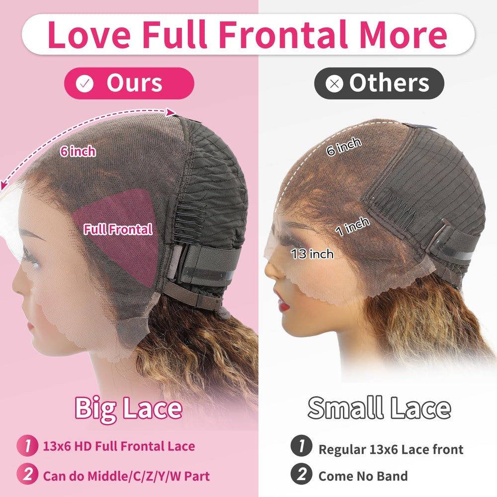 Jumida 13x6 full frontal lace wig with ear-to-ear cap for secure styling