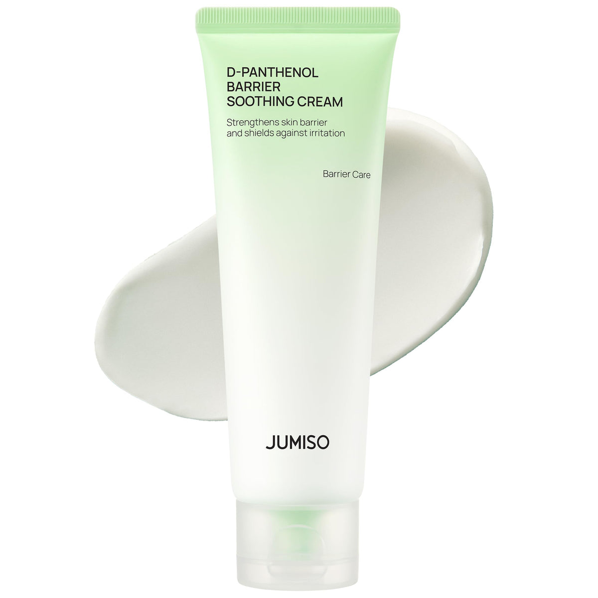 JUMISO D-Panthenol Barrier Cream texture close-up showing featherlight absorption for daily barrier support.
