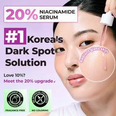 Close-up of JUMISO serum dropper releasing product for even skin tone