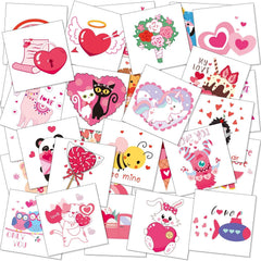 Tatuajes temporales JUNEBRUSHS de San Valentín, 180 unidades, perfecto para fiestas infantiles.