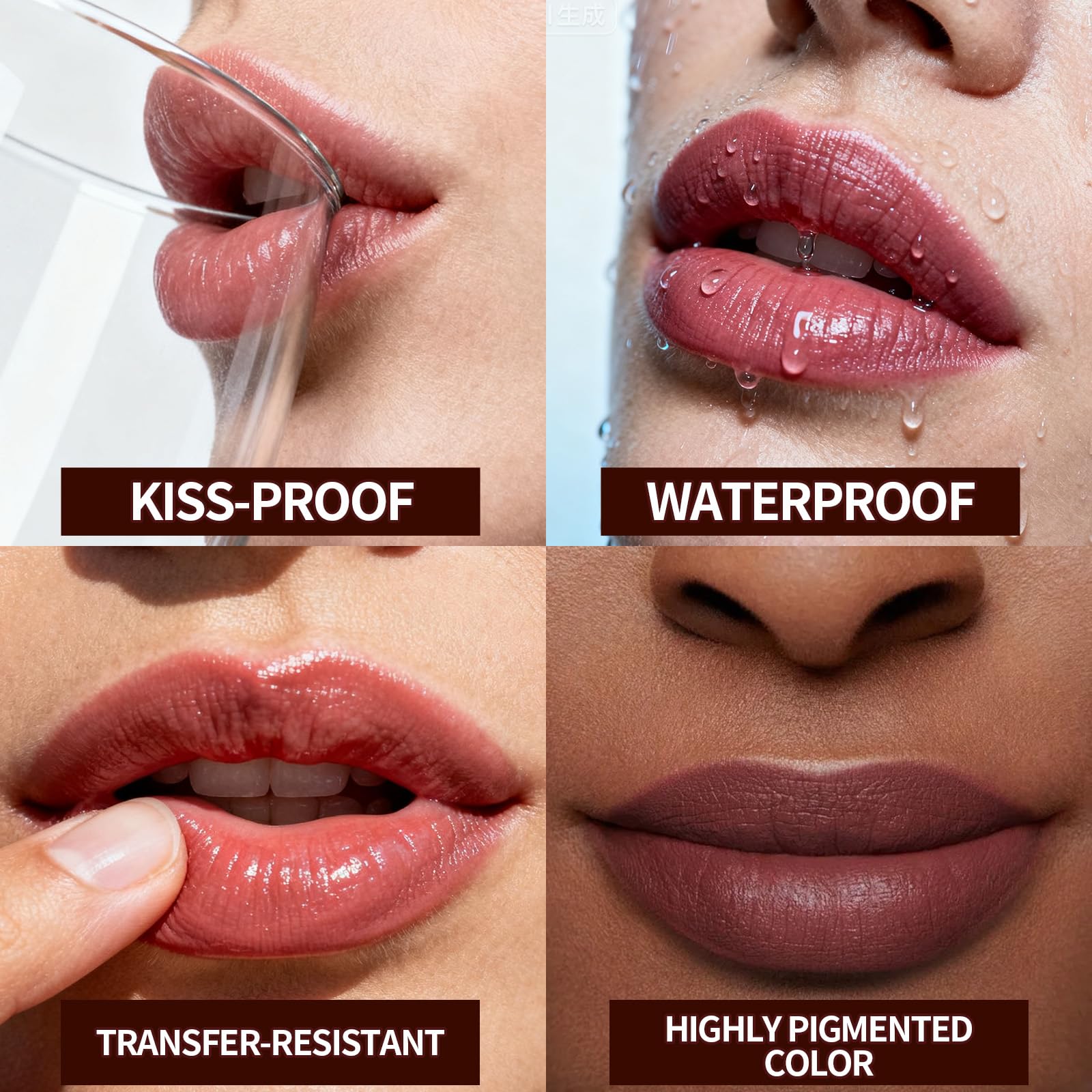 JUNECODE aplicación fácil de tintes labiales para delineado rápido.
