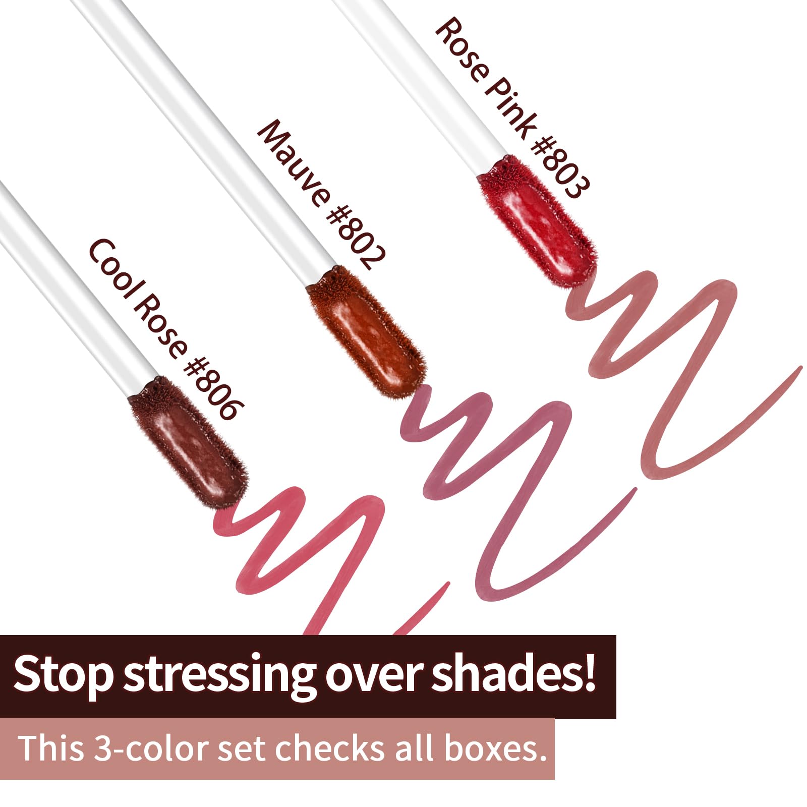 Tinta labial mate de JUNECODE, ligera y cómoda.