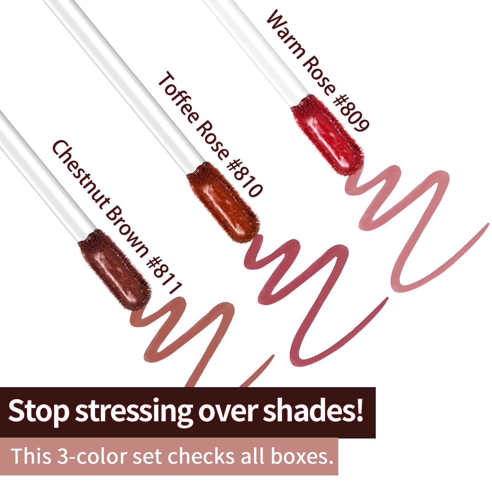 JUNECODE tinto labial 811 marrón castaño para un toque sofisticado.