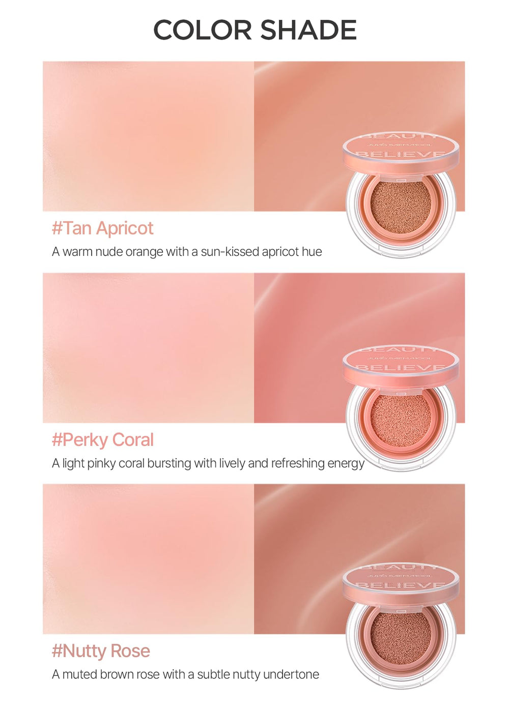 JUNG SAEM MOOL Artist Cushion Blush Color duradero y acabado pulido.