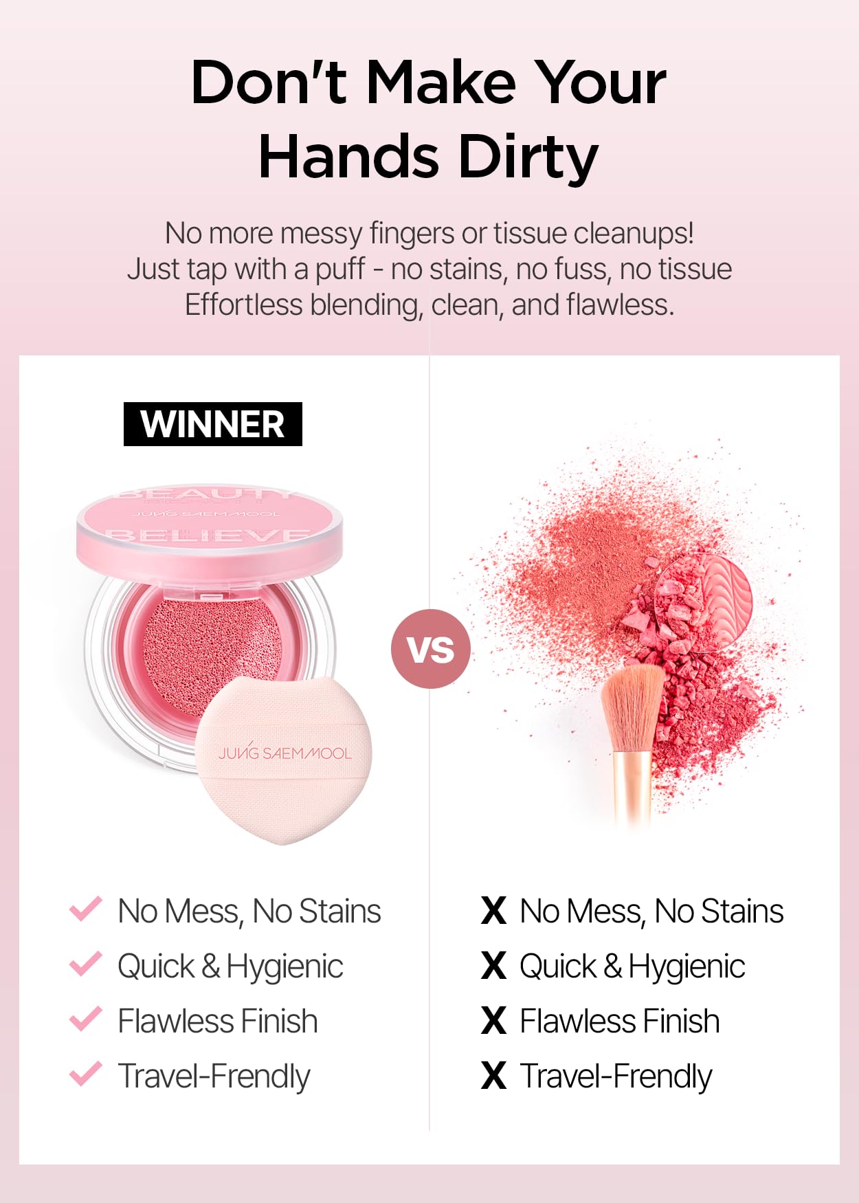 JUNG SAEM MOOL Artist Cushion Blush control de sebo para color duradero