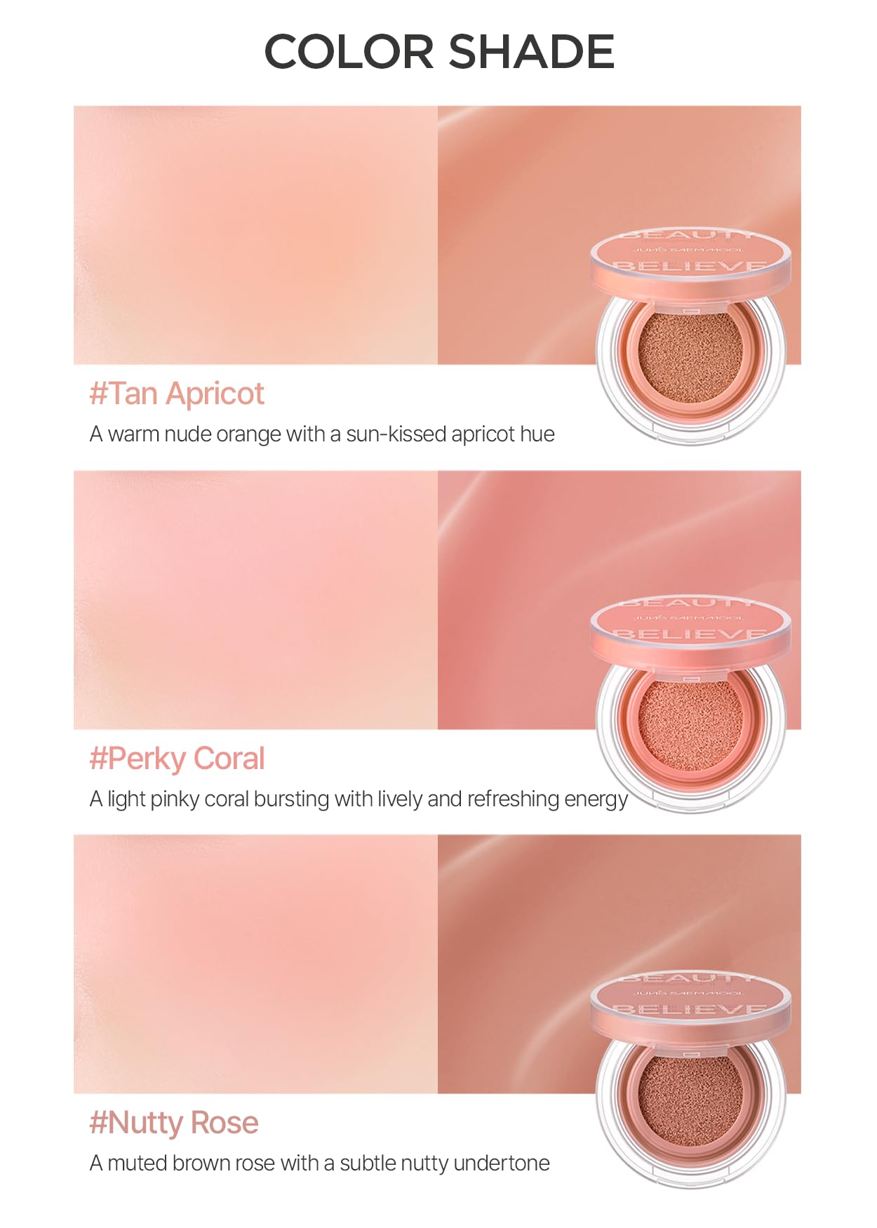 Jung Saem Mool Artist Cushion Blush Blur: difusor Rubycell para cobertura uniforme.