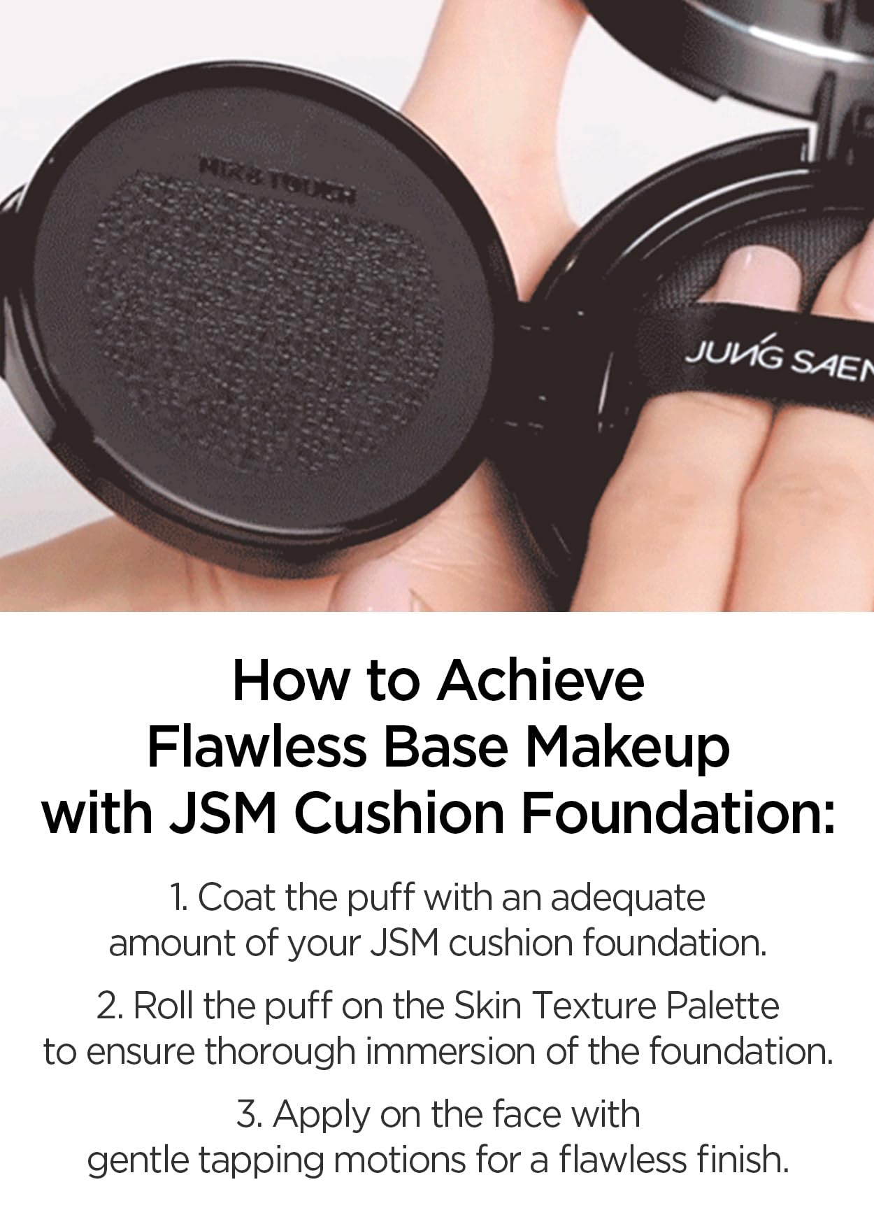 Jung Saem Mool duo-pack cushion puff ready for on-the-go touch-ups.
