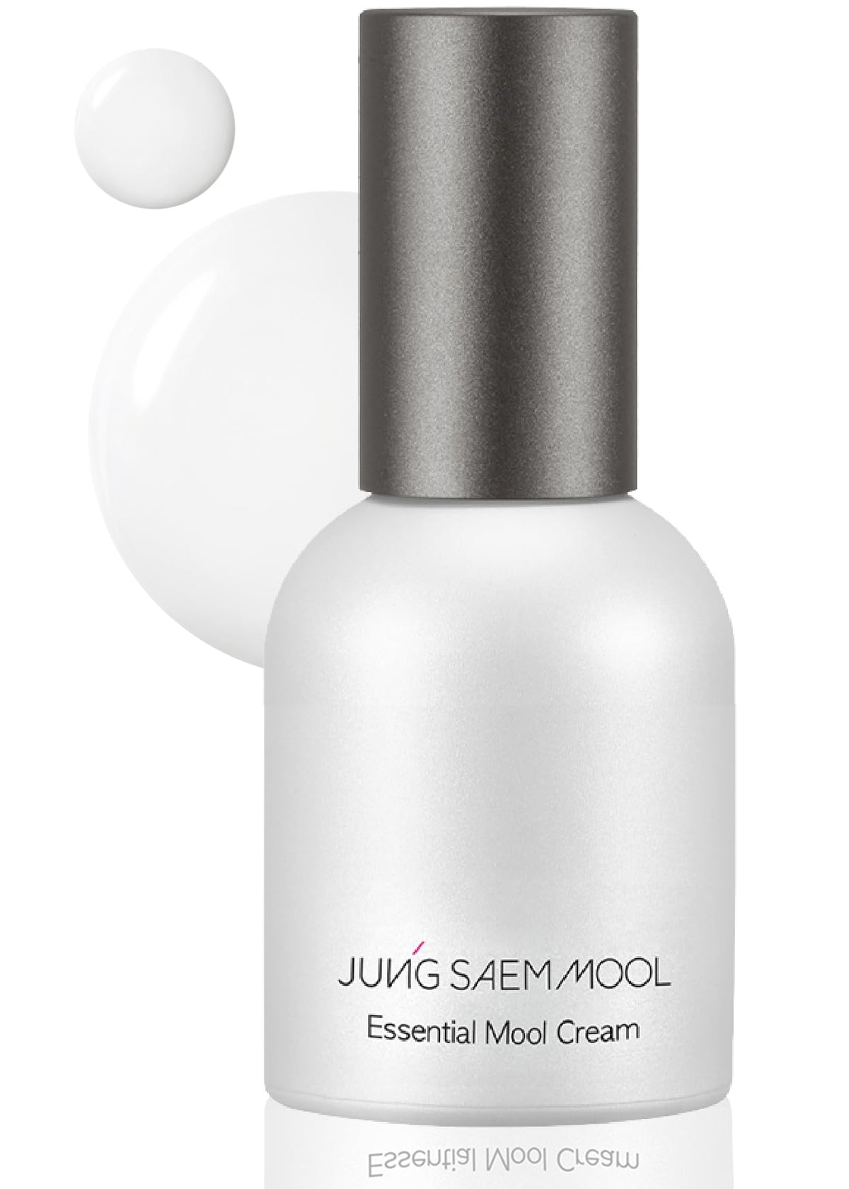 Jung Saem Mool Essential Mool Cream bottle showcases hydration-rich primer for daily use.