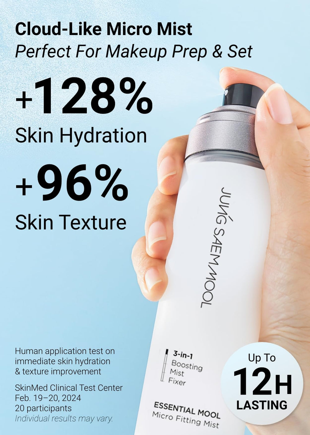 Jung Saem Mool dewy glow finish after micro mist on skin