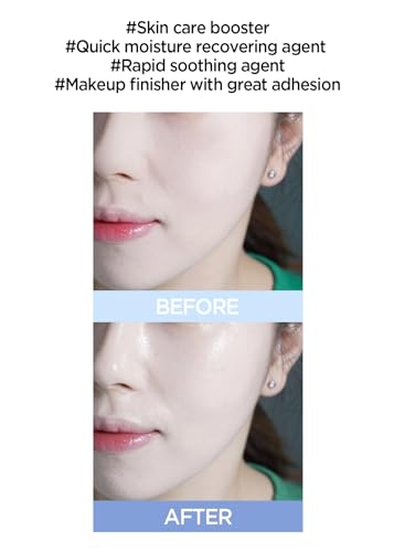 Jung Saem Mool micro-fine mist spray application delivers dewy finish