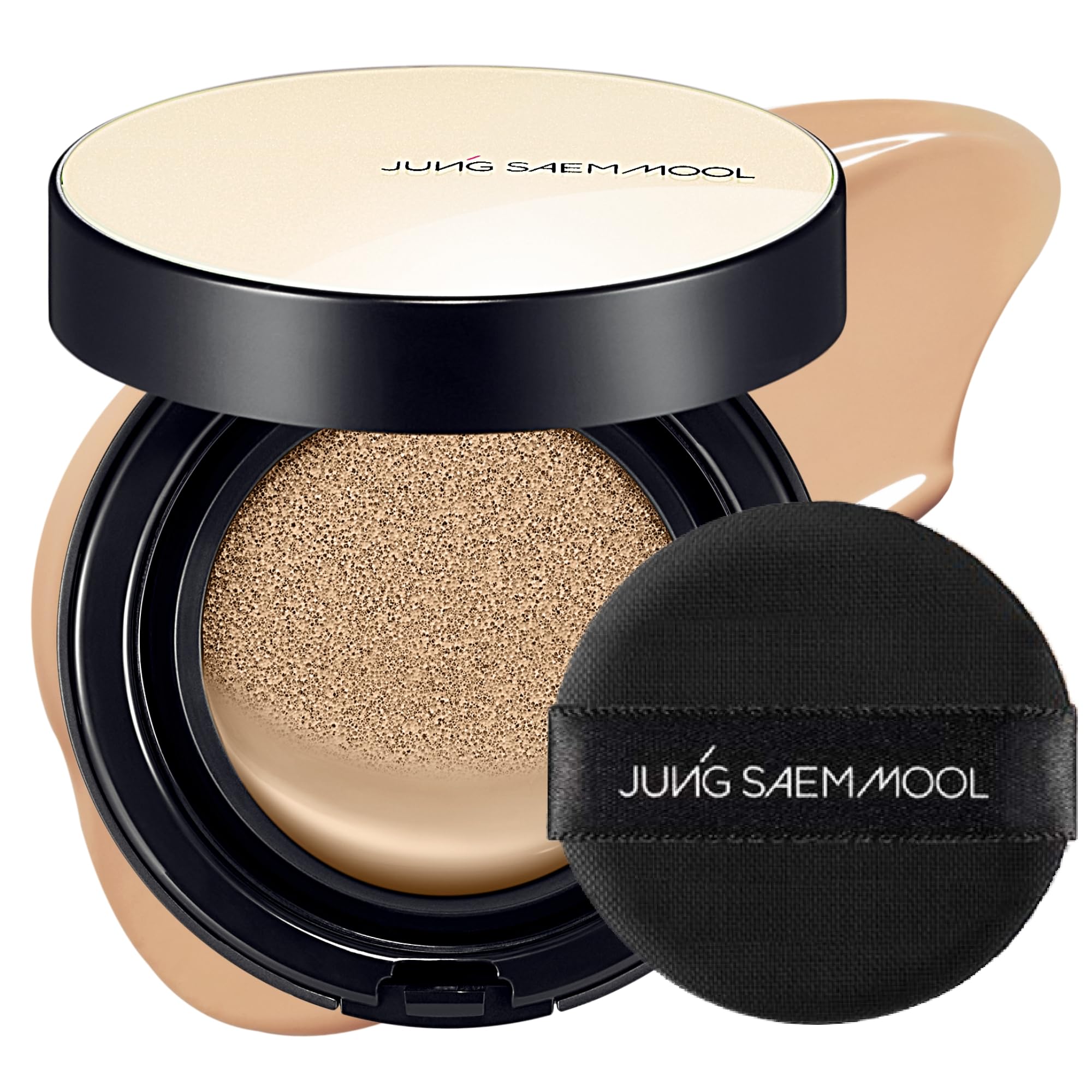 Jung Saem Mool Essential Skin Nuder cushion compact open shows natural glow for daily wear