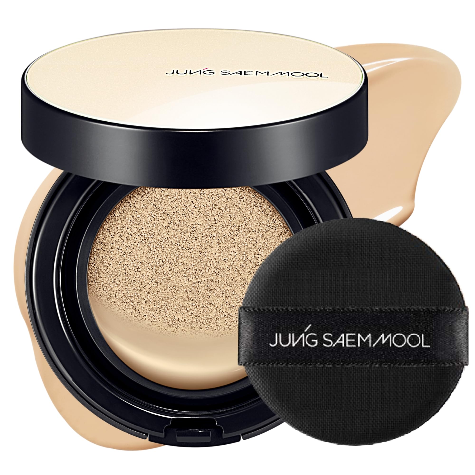 Jung Saem Mool Essential Skin Nuder Cushion pack shot highlights natural radiance for daily wear