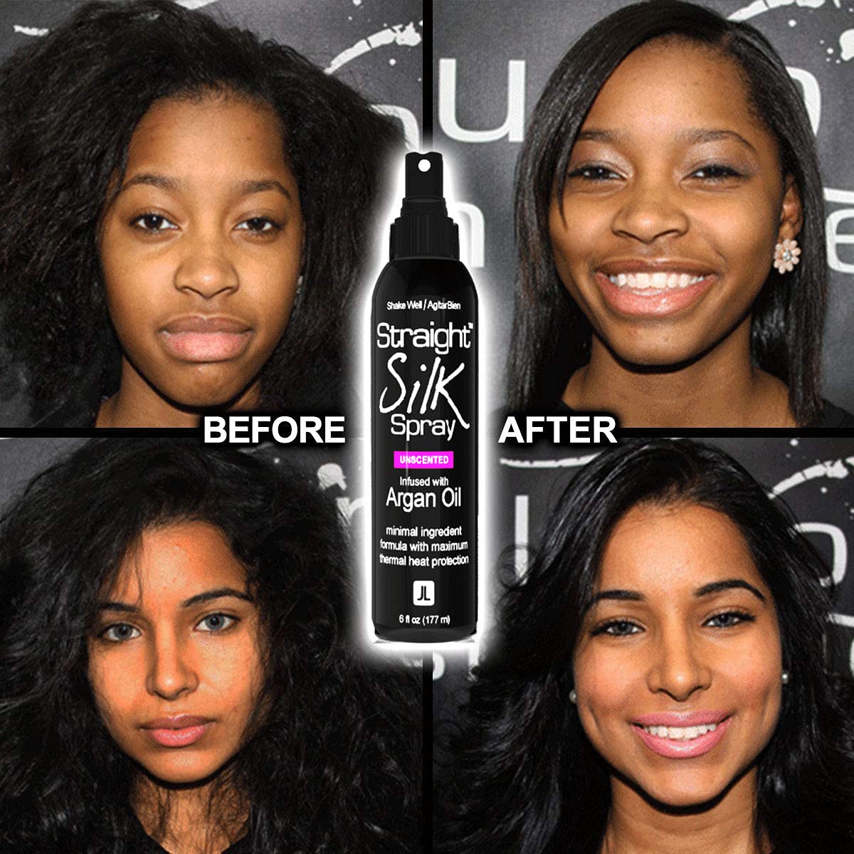 JuniorLabs Straight Silk Spray alcohol-free formula supports lightweight, clean styling.