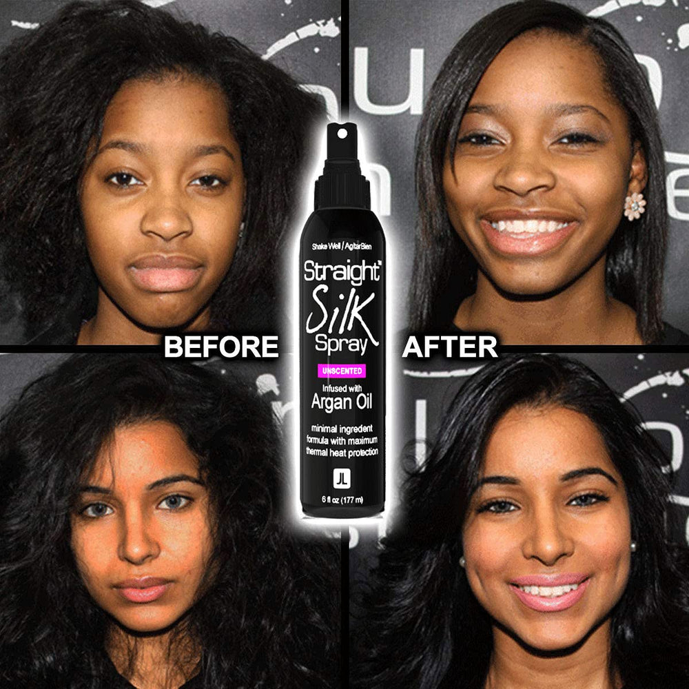 JuniorLabs Straight Silk Spray alcohol-free formula supports lightweight, clean styling.