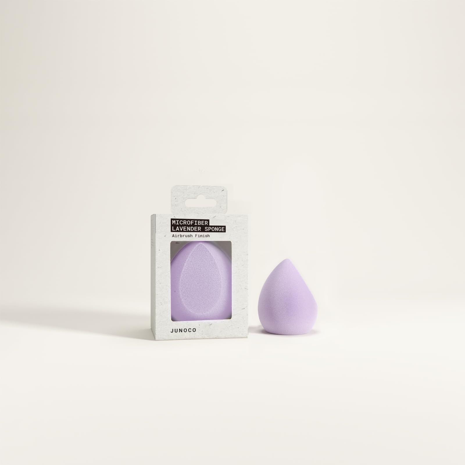 JUNO & Co lavender style sponge in purple color adds style to makeup tools.