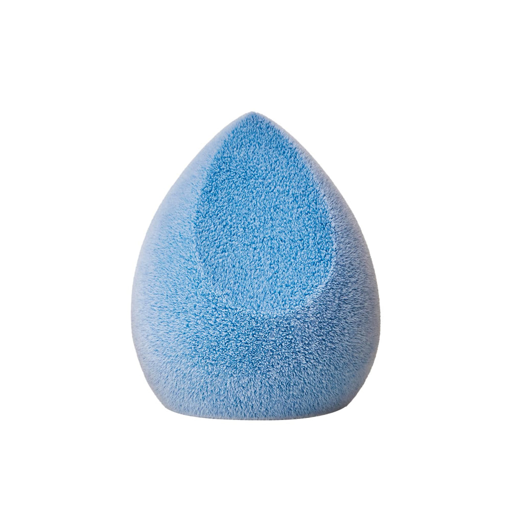 JUNO & Co microfiber sponge velvet blue top view for seamless blending.