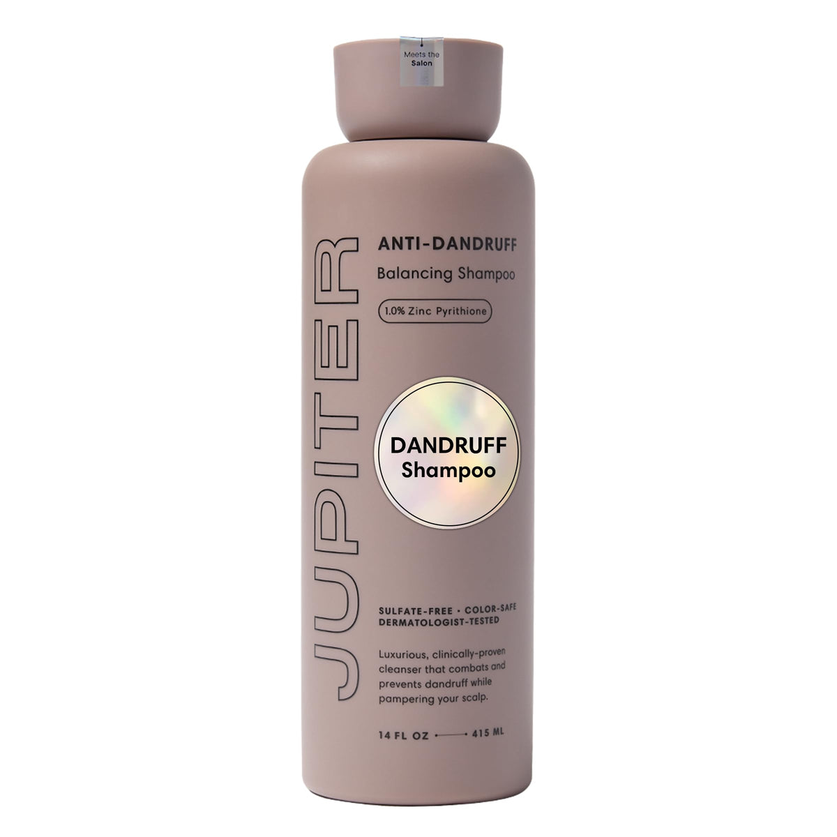 Jupiter Anti Dandruff Shampoo bottle with pump for easy application.