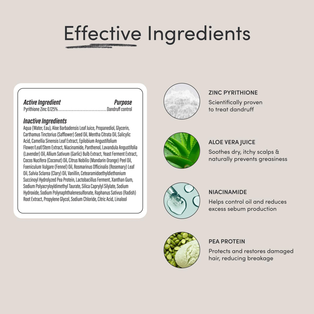 Aloe vera and niacinamide ingredients support soothing hydration and barrier health for the scalp.