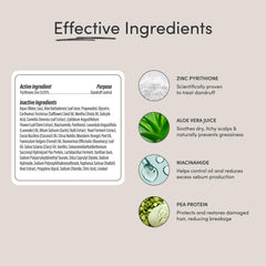 Aloe vera and niacinamide ingredients support soothing hydration and barrier health for the scalp.